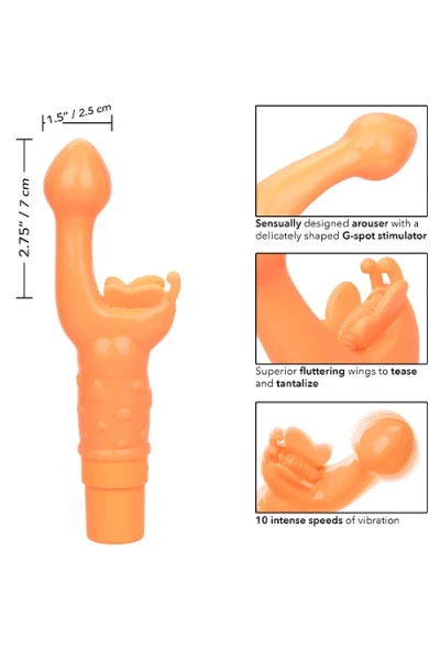 California Exotic Butterfly Kiss 2.75" Mini Rabbit Vibrator with Fluttering Clitoral Teaser