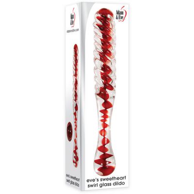 8 5 Sweetheart Swirl Glass Dildo
