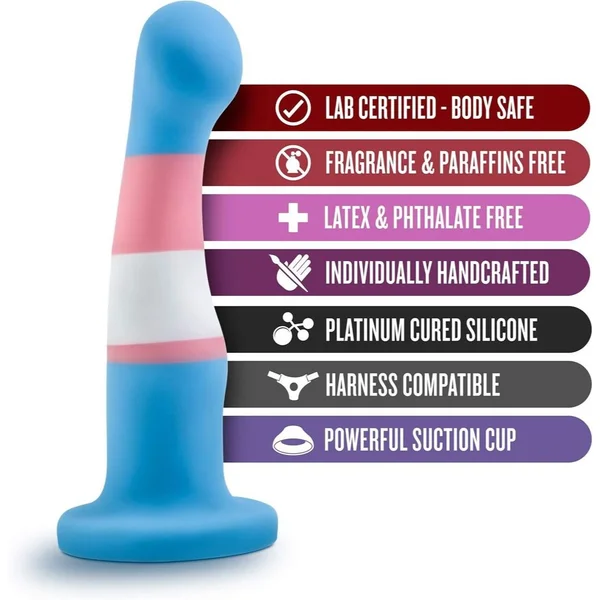 Blush Avant Silicone Pride True Blue Silicone Dildo — image 22 of 22