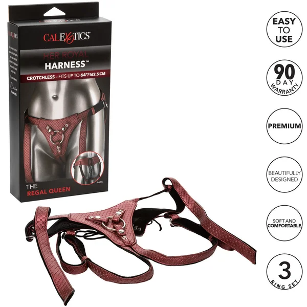 Her Royal Harness the Regal Queen Red Strap-On Harness — image 24 of 25