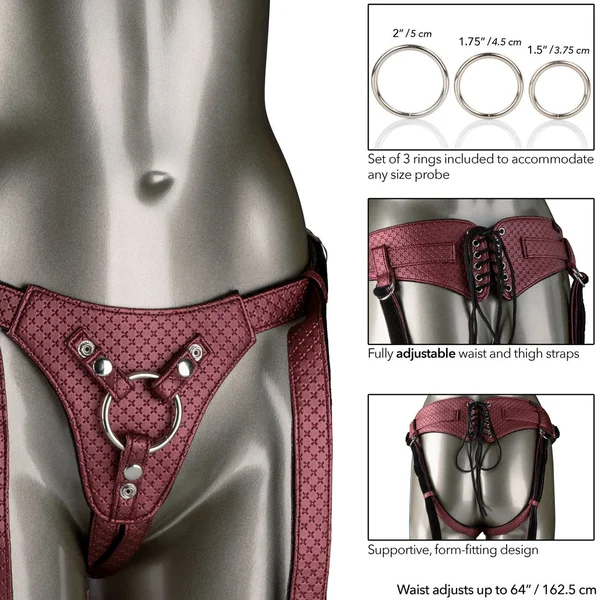 Her Royal Harness the Regal Queen Red Strap-On Harness — image 22 of 25