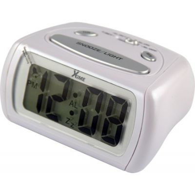 LCD Alarm Clock White