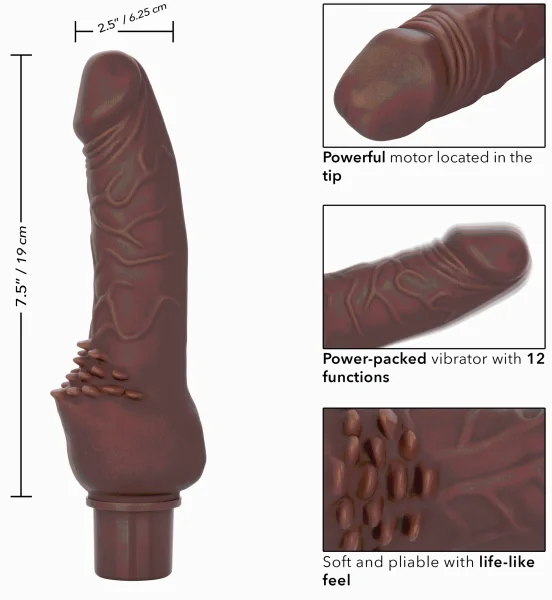 Rechargeable Power Stud Cliterrific - Brown