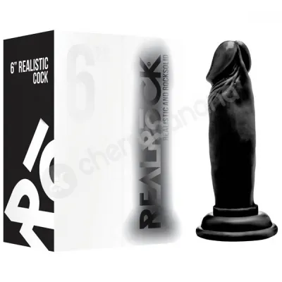 Realrock 6 Black Realistic Cock