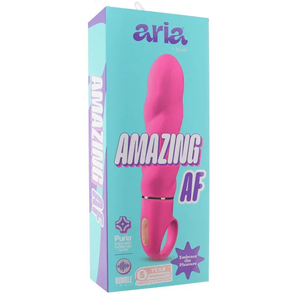 Aria Amazing AF 10-Function Silicone Waterproof Vibrator By Blush - Fuchsia