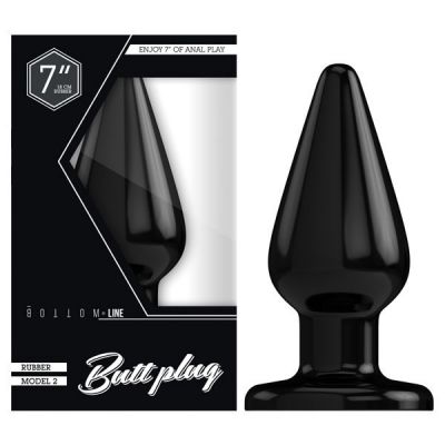 Bottom Line 7 Buttplug Rubber Black Model 2
