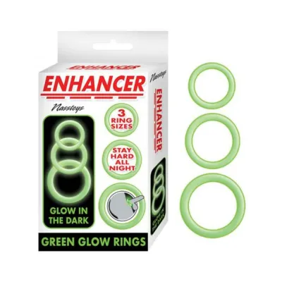 Enhancer Green Glow Rings Set Of 3