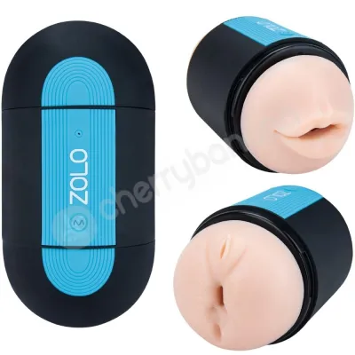 Zolo Pleasure Pill Double Ended Vibrating Mouth Anal Openings Masturbator