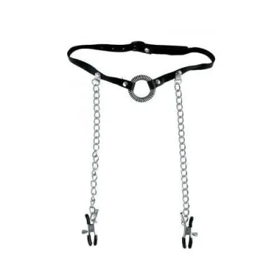 Fetish Fantasy Series Ltd Ed O Ring Gag Nipple Clamps