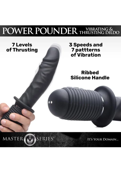 Power Pounder Vibrating And Thrusting Silicone Dildo