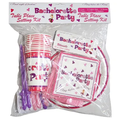 Bachelorette Party Table Place Set Kit