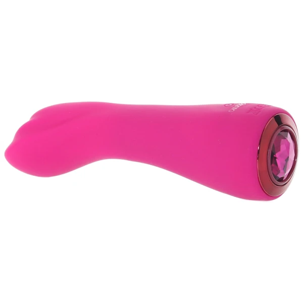 Gem Vibe Collection 7" Curve Rechargeable Waterproof Silicone G-Spot Vibrator By CalExotics - Pink