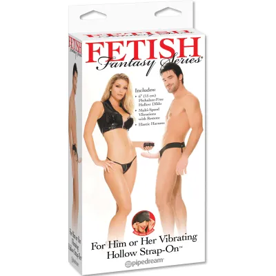 PipeDream Fetish Fantasy Series For Him or Her Vibrating Hollow Strap On
