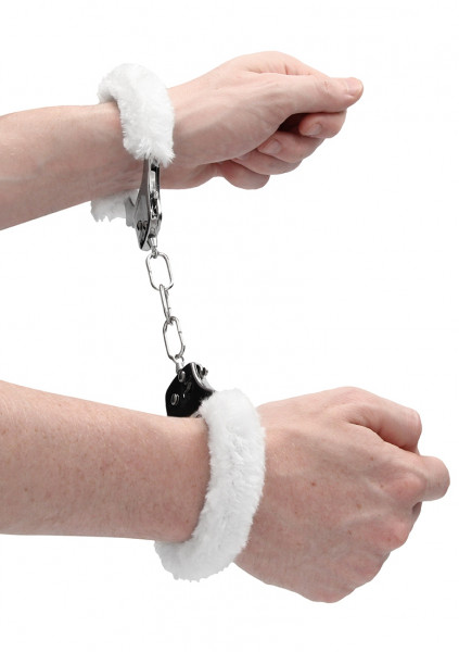 Pleasure Handcuffs Furry - White - Sex Handcuffs
