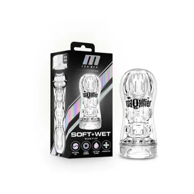 M For Men Soft And Wet Magnifier Stroker Clear