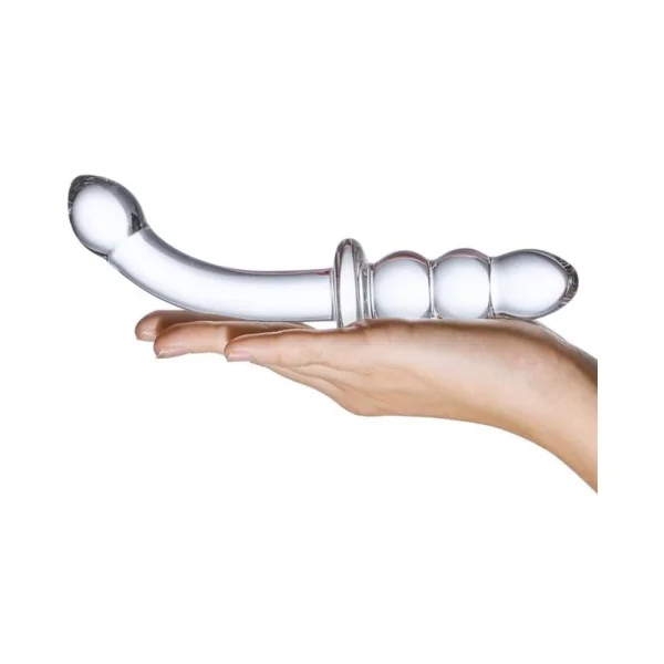 8"  Ribbed G-spot Glass Dildo — image 7 of 13