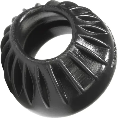 Oxballs Turbine Silicone Cock Ring 1 75 Inches Black