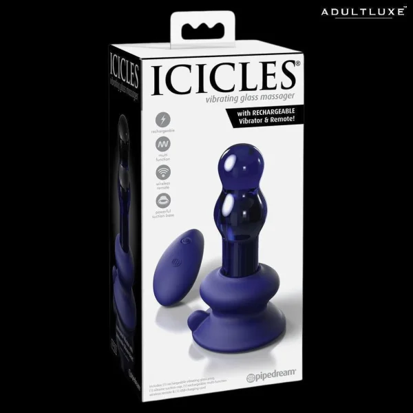 Icicles Remote Control Glass Butt Plug