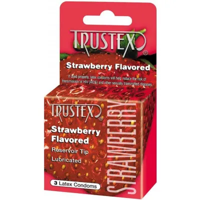 Trustex Strawberry Flavoured Condoms 3 Pack 3