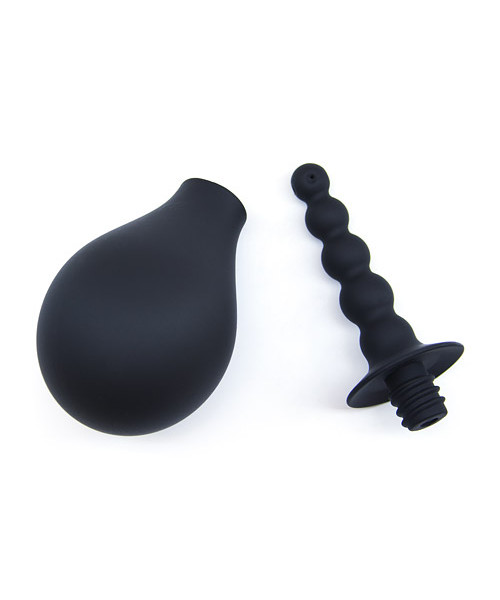 Beaded silicone douche