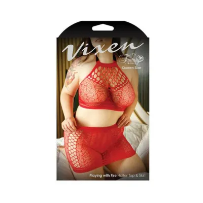 Vixen Playing With Fire Top With Skirt Queen