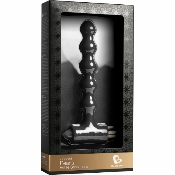 Rocks Off Pearls Petite Sensations Black Butt Plug