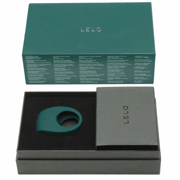 LELO Tor 2 Vibrating Waterproof Cock Ring for Couples - Dark Green