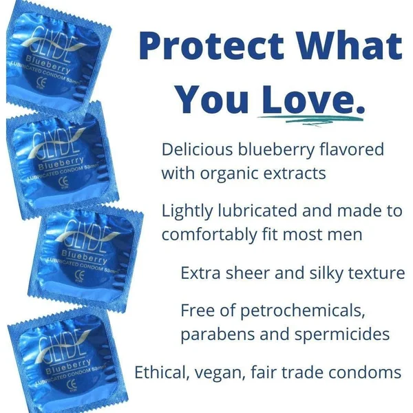 Glyde Organic Blueberry Flavored Vegan Condoms | 12-Pack — image 12 of 17