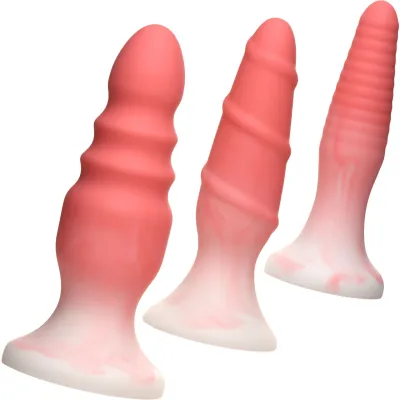 Simply Sweet 3 Piece Silicone Butt Plug Set Pink