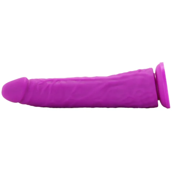 Colours Pleasures Thin 8 Inch Purple Silicone Suction Cup Dildo