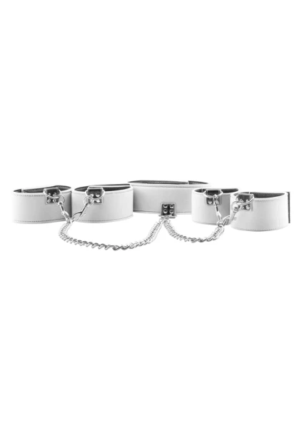 Reversible Collar Wrist & Ankle Cuffs - White