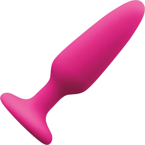 Colours Pink Pleasure Plug - Silicone Suction Cup Small Butt Plug