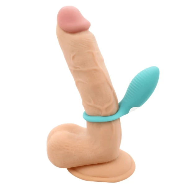 Textured Vibrating Silicone Cock Ring For Couples