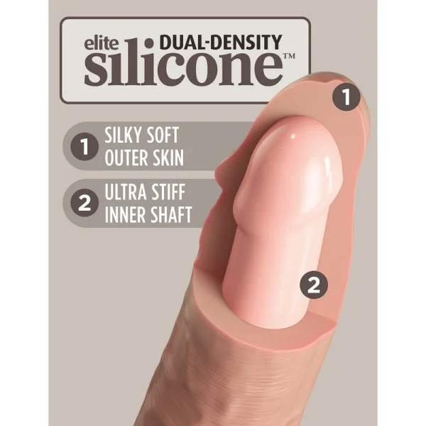 Pipedream Products King Cock Elite 10” Silicone Cock Light
