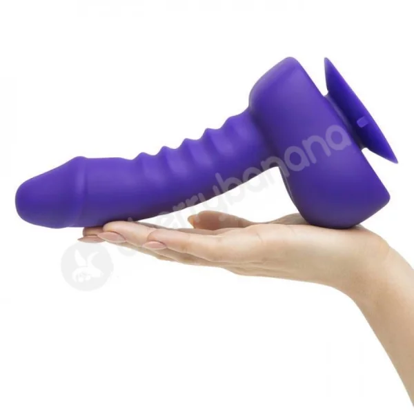 Uprize Purple Remote Control Erecting 6" Vibrating Dildo