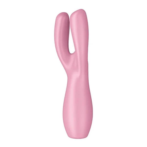 Satisfyer Threesome 3 Rechargeable Waterproof 12-Function Dual Stimulation Vibrator - Pink