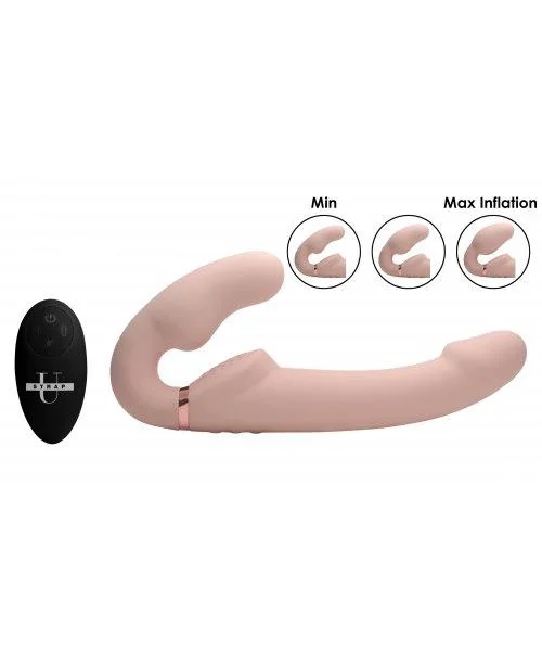 10X Evoke Ergo Fit Inflatable & Vibrating Strapless Strap-On Beige — image 7 of 8