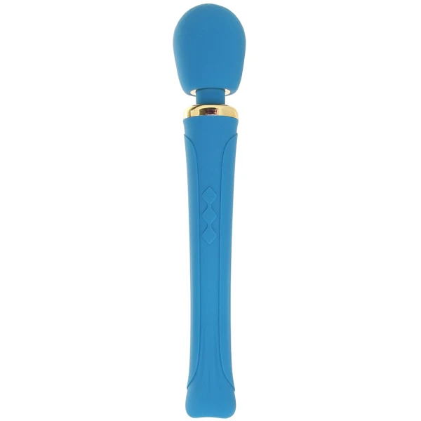 Dianna Rechargeable Waterproof Silicone Wand Style Vibrator By Blush - Teal