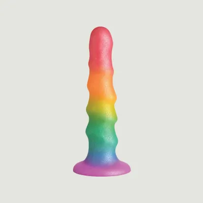 Simply Sweet 6 5 Inch Zigzag Rainbow Dildo