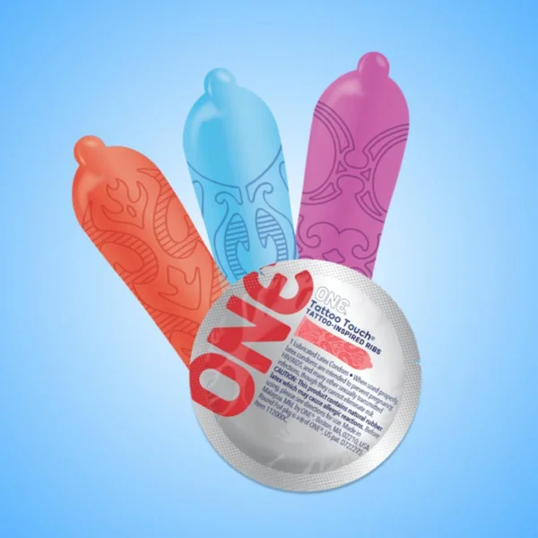 ONE Tattoo Touch Pleasure Ribbed Condoms | 12-Pack — image 11 of 13