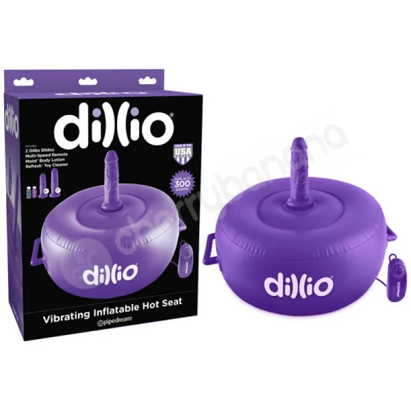 Dillio Purple Vibrating Inflatable Hot Seat