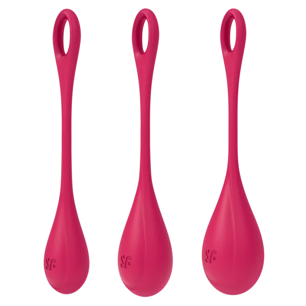 Satisfyer Yoni Power Balls 1 Red 3 Pc Set
