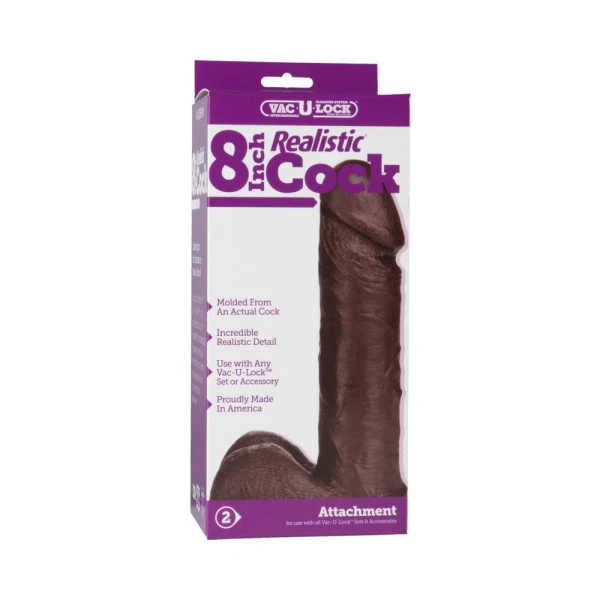 Vac-U-Lock 8 inches Realistic Dildo
