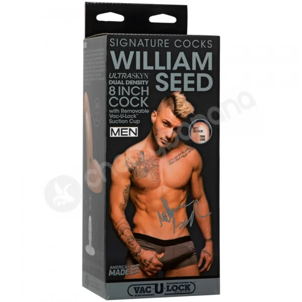 Signature Cocks William Seed 8" Ultraskyn Penis Dildo With Vac-U-Lock Suction Cup