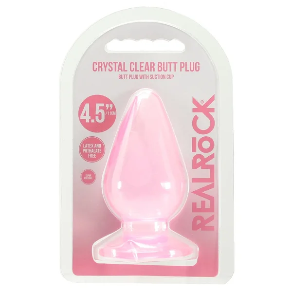 RealRock Crystal Clear Jelly 4.5 Inch Butt Plug