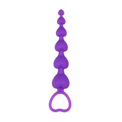 Heart Booty Beads Purple 7 4 Inch