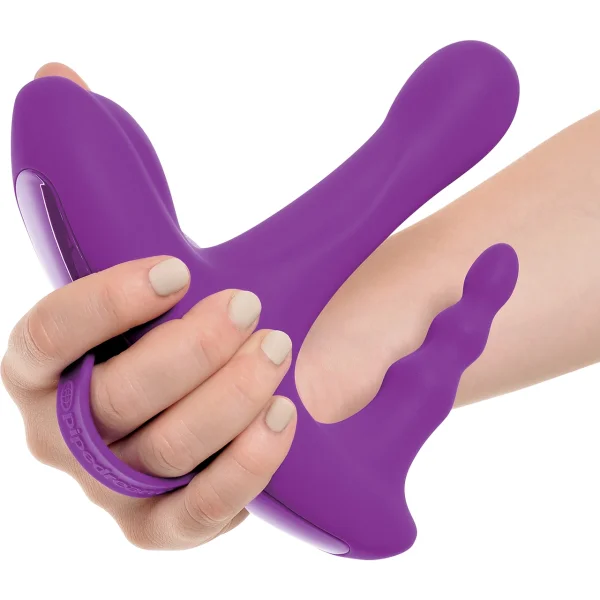 3Some Rock N Ride Triple Stimulation Rechargeable Remote Controlled Silicone Vibrator