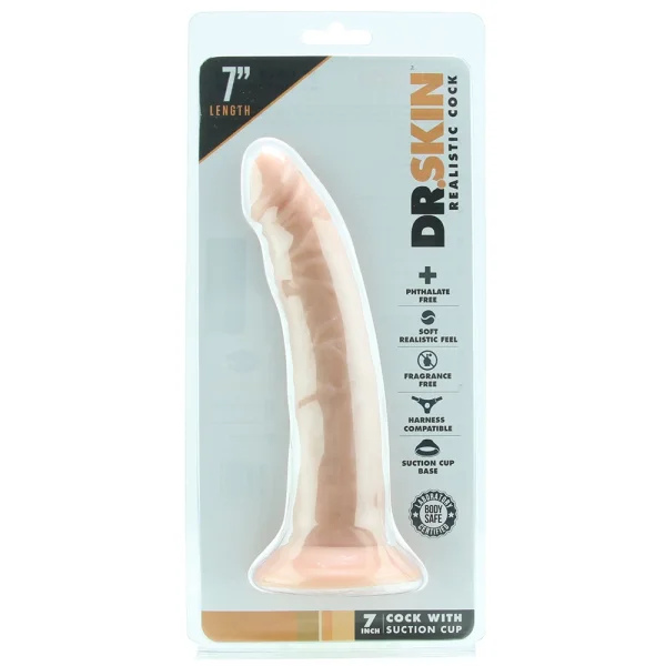 Dr. Skin 7 Inch Cock W - Suction Cup - Vanilla