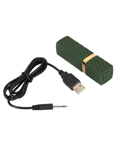 Emerald Love Luxurious Lipstick Vibrator  - Green