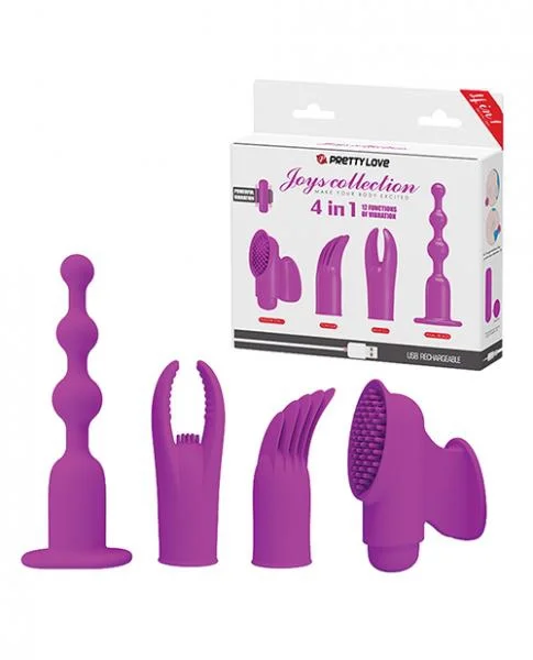 Pretty Love Joys 4 In 1 Kit Bullet Vibrator with Attachments — image 2 of 6